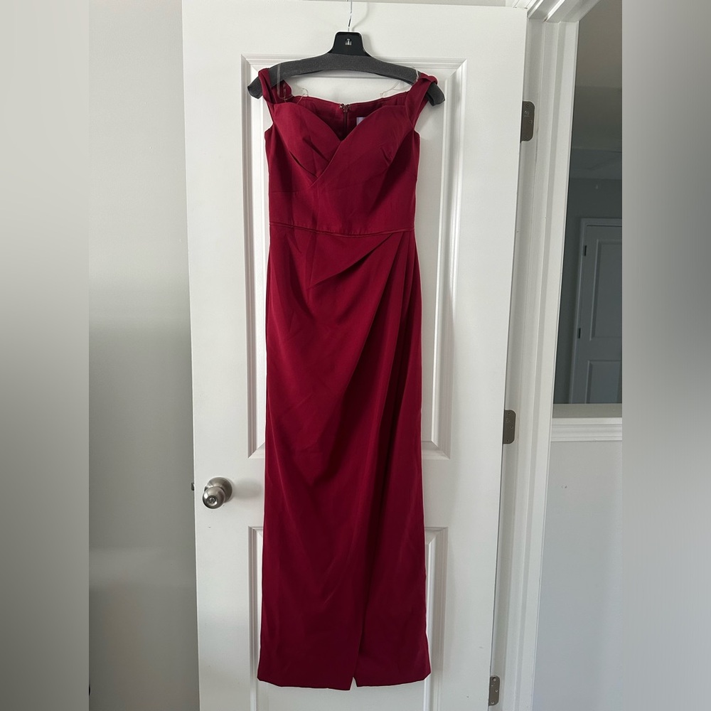 JS collections “off-the-shoulder” formal dress